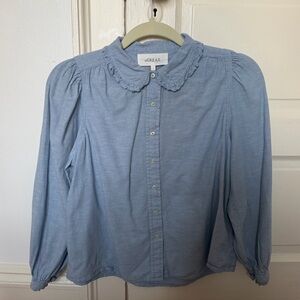 THE GREAT. Chambray Button Down Shirt